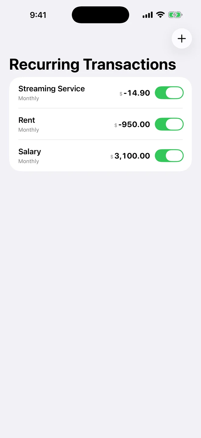 Send recurring money into the future